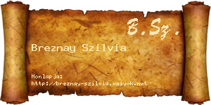 Breznay Szilvia névjegykártya