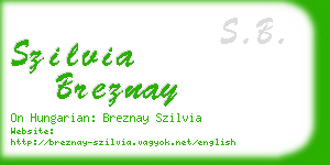 szilvia breznay business card